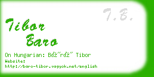 tibor baro business card